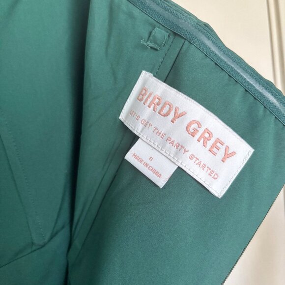 NWT Birdy Grey Anne Dress Matte Satin Emerald Green Bridesmaid Wedding Small - Picture 13 of 13